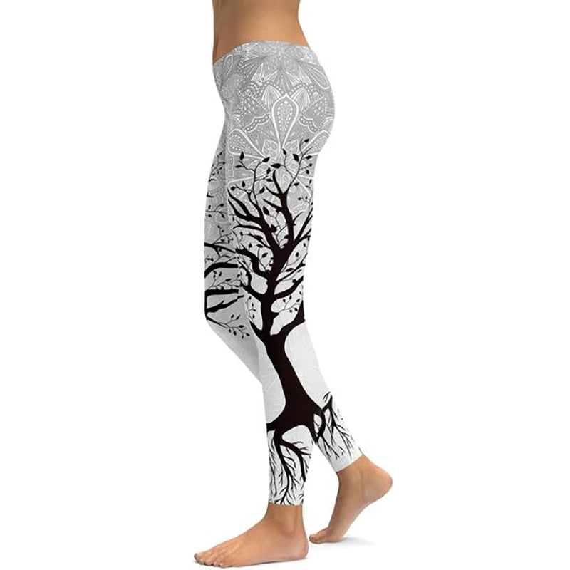 LI-FI Print Yoga Pants Women Unique Fitness Workout Sports Running Leggings Push Up Gym Wear Elastic Slim