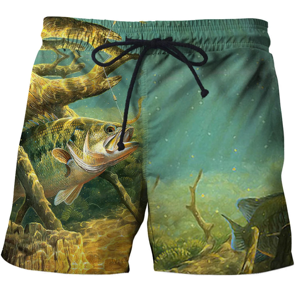 Men's Swimwear Shorts Animal Fish 3d Surfing Board Short Kids Beach Shorts Men Trunk Masculina Swimsuit Sports Pants Brief Boy