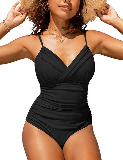 S - XXL Wrinkled One Piece Swimsuit Women Swimwear Female Monokini Swimsuits Bathing Suit Swim Beach Wear Bodysuit
