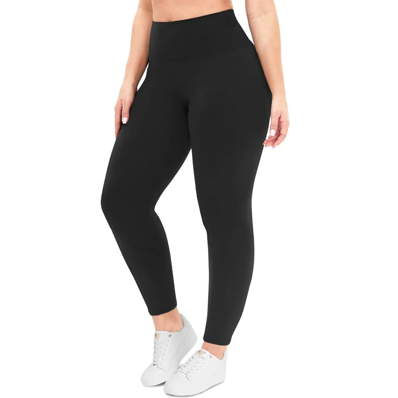 Plus Size Leggings with Pockets for Women High Waisted Tummy Control Soft Stretchy Yoga Pants for Workout Running