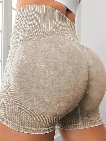 Women High Waist Washed Yoga Shorts Fitness Push Up Leggings Gym Running Cycling Peach hips Bottoms Female Sports Clothing