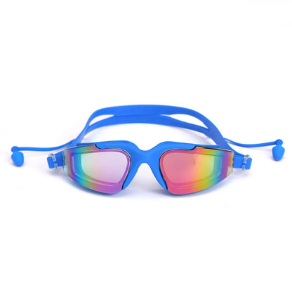 Professional Swimming Goggles for Men and Women, Silicone Anti-Fog, UV Adjustable, Multicolor Swimming Glasses with Earplug