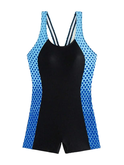 Slim Gradient Print Swimsuit Women One Piece Surfing Swimwear Female Diving Clothes Bathing Swimming Suit Padded Beachwear