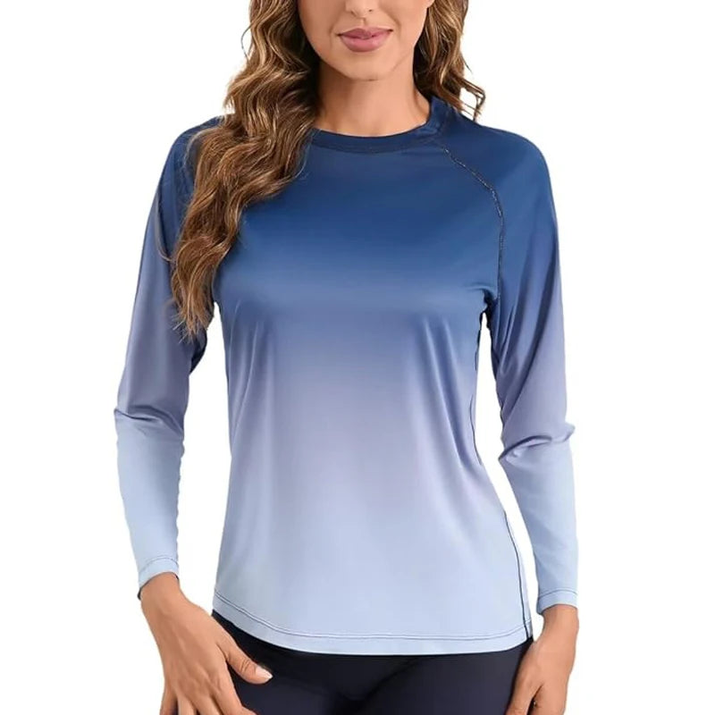Women Long Sleeve Rashguard Swim Shirts Womens Swimwear Surf Rushguard Top Quality UV-Protection Rush Guard Tops