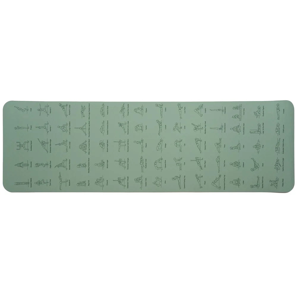 Yoga Mat Exercise Mats 6mm TPE Non-Slip Extra Thick High-Density Eco Friendly for Yoga Workout Pilates Yoga Mats for Women Men