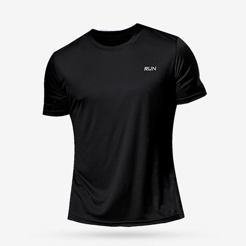 Mens Short Sleeve Sport t Shirt Quick Dry Running t-Shirt Breathable Fitness Shirt Top Ice Silk Gym Football Jerseys Man Clothes