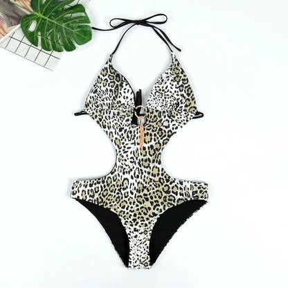 One Piece Swimsuit Push Up Swimwear Women Monokini Hollow Out Waist Swimsuit Bodysuit Bathing Suit Swim Wear