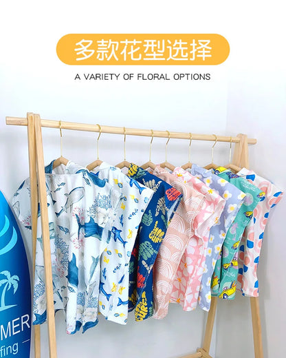 Beach Towel for Boys Girls Hooded Bath Towel Wrap Toddler Pool Towel with Hood Microfiber Absorbent Sweat-absorbent Swim Robe