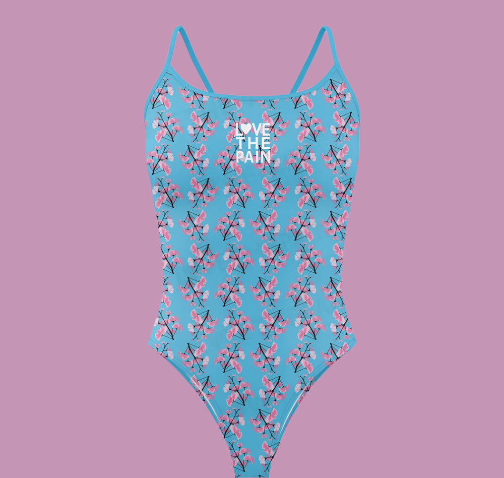 Love The Pain Women's  Bikini Thin Strap Triangle Swimsuit Competition Swimsuit Summer Function Training Print Bathing Suit