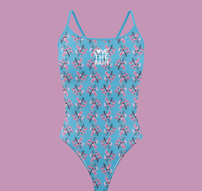 Love The Pain Women's  Bikini Thin Strap Triangle Swimsuit Competition Swimsuit Summer Function Training Print Bathing Suit