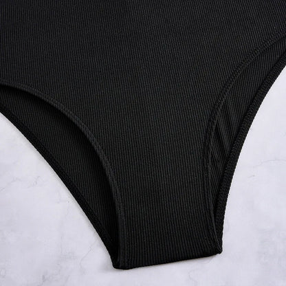 Striped One-Piece Swimsuits Closed Women Swimwear Push Up Swimming Wear Body Bathing Suits Beachwear Pool Bather