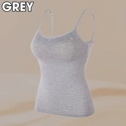 Cami Bra – Women's Camisole With Built In Padded Bra Vest Pink Top For Women Pajamas Home Wear