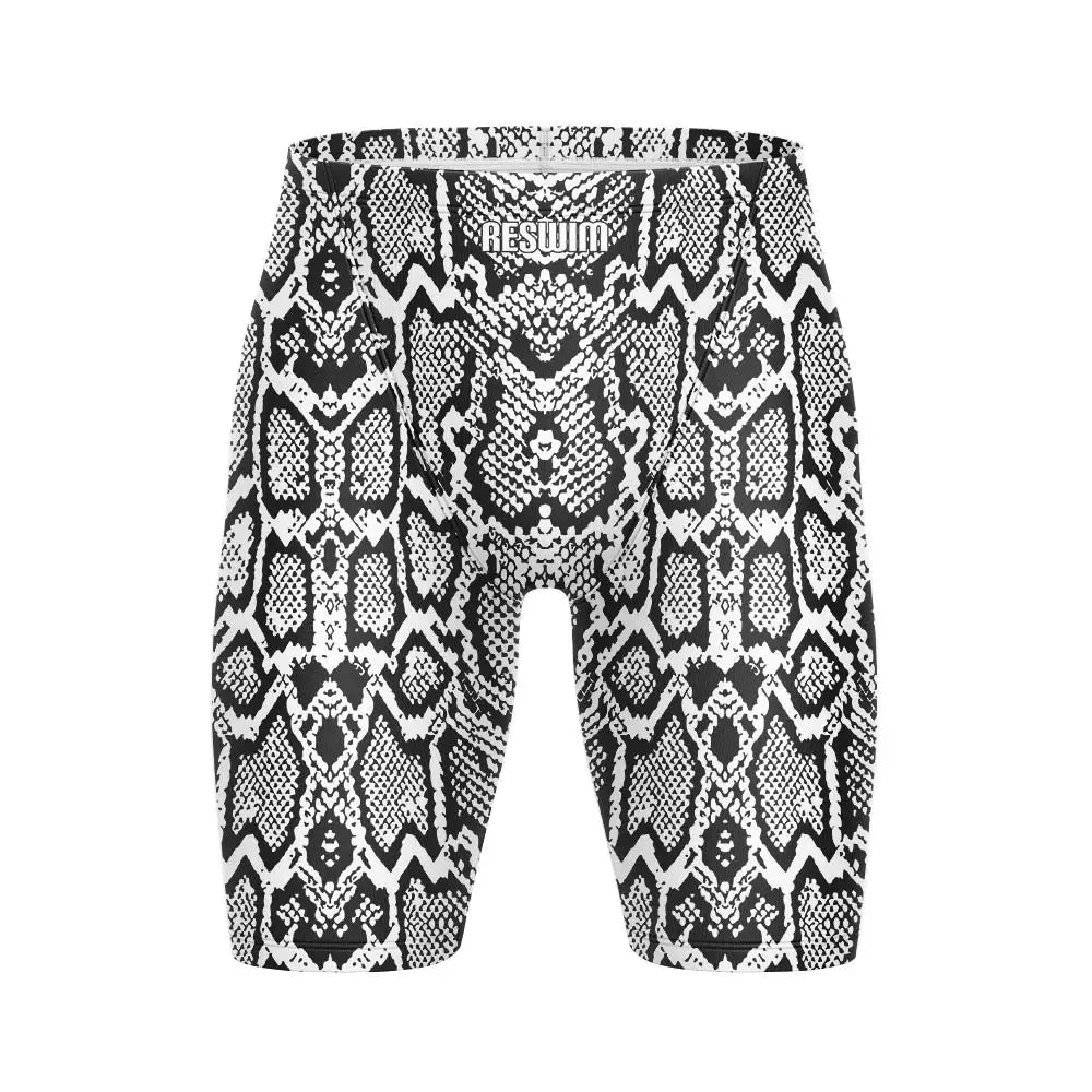 Summer Swimming Trunks Men's Professional Tights Swim Jammer Swimwear Outdoor Beach Printed Durable Training Surfing Swim Shorts
