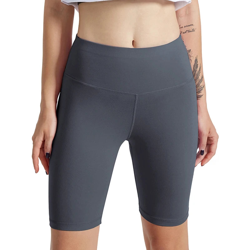 Women's High Waisted Biker Shorts Tummy Control Yoga Workout Tights Stretchy Athletic Shorts for Running Cycling Casual Wear