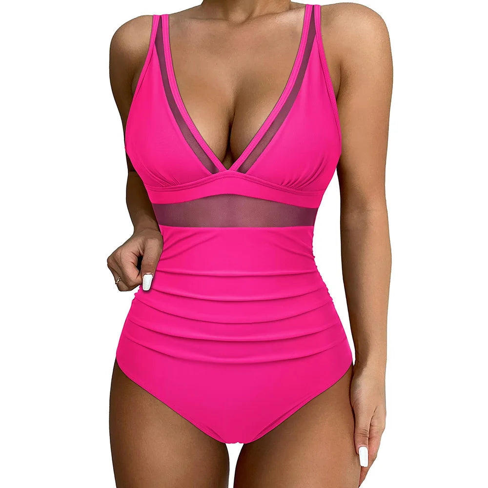 Swimwear Women One Piece Plus Size Swimsuits Closed Push Up Female Beach Swim Wear Body Bathing Suits