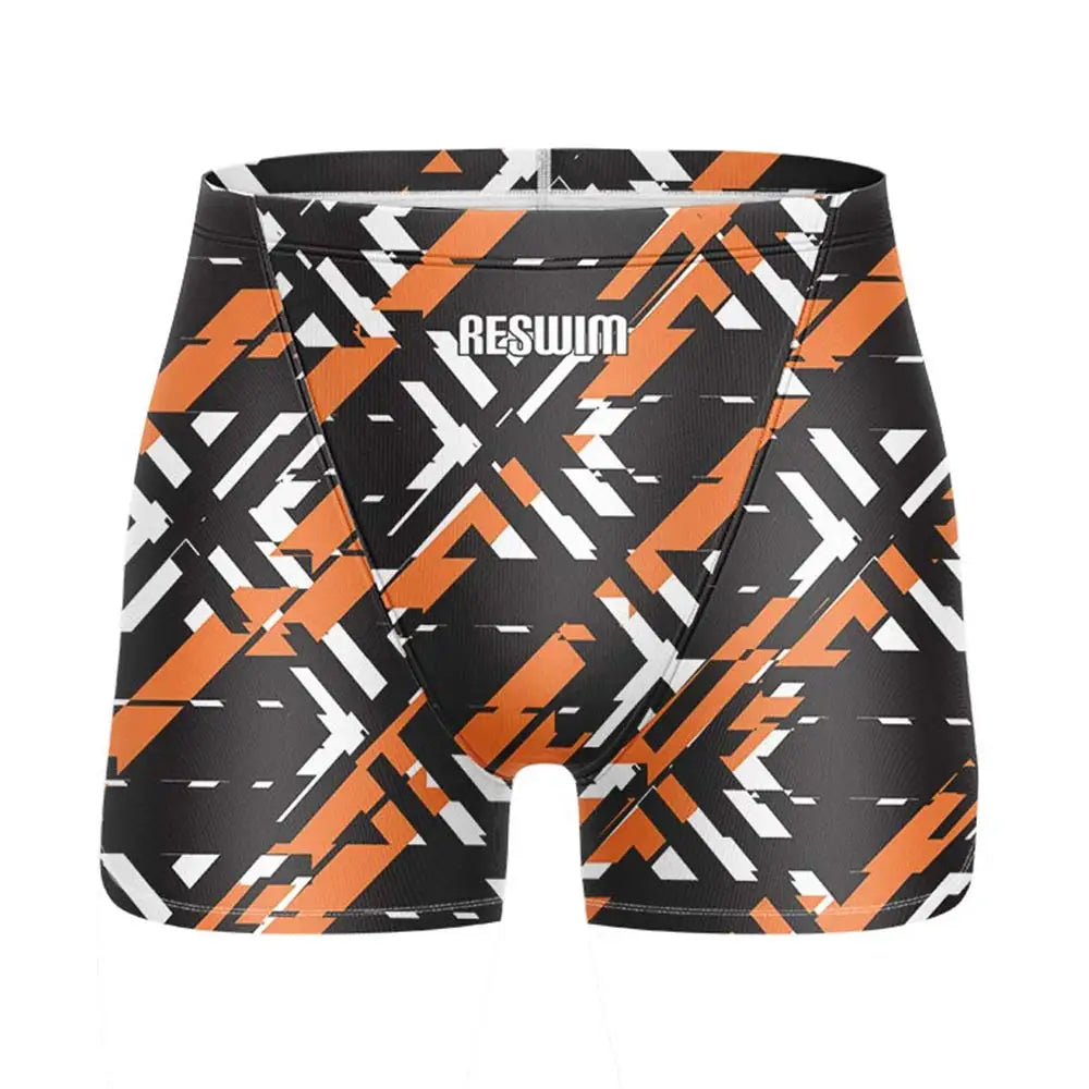 Men's Beach Tights Shorts Swim Jammer Swimsuit Swimming Trunks Athletic Training Swimwear Lycra Running Diving Surfing Pants