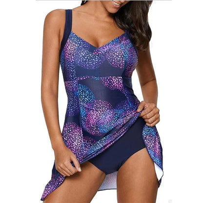 Tankini Monokini Swimwear Women Plus Size Swimsuit Two-piece Bikini Set Summer Beach Wear Bathing Suit Swimdress