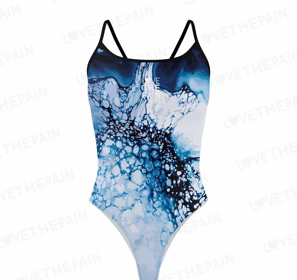 One Piece Swimsuit Women Thin straps Swimsuit Training Swimwear Backless Bathing Suit Beachwear Swim Wear Monokini