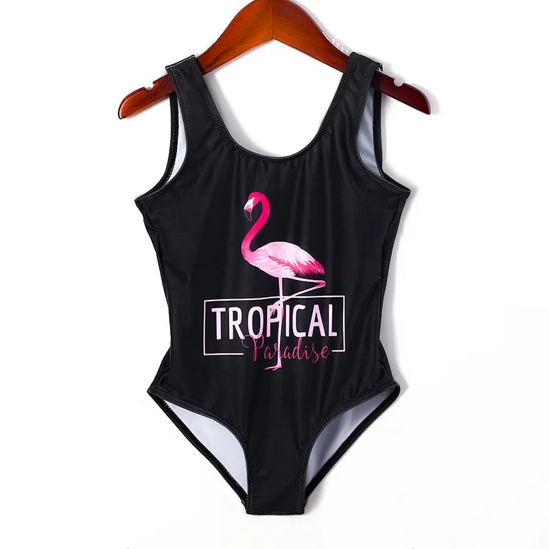 7-14T Teen Kids Girls Summer Swimming Suit Sets Floral Print Beach Seaside Clothes Sleeveless Jumpsuit Sunbathing Swimwear