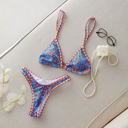 Brazilian Bikini Set Women Print Biquini Female Cut Bikinis Swimwear Push Up Swimsuit Bath Suit