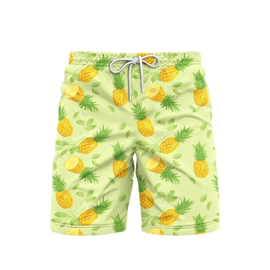 Cartoon Cute Pineapple 3d Printed Shorts For Men Fruit Watermelon Casual Beach Shorts Quick Dry Fashion Streetwear Short Pants