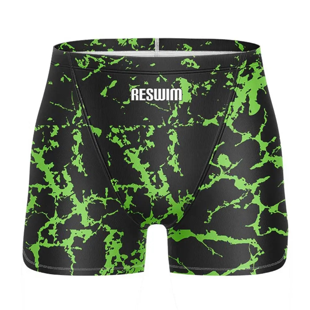 Summer Men's Swim Jammer Swimsuit Shorts Swimming Trunks Beach Tights Shorts Surfing Diving Swimwear Gym Jammers Lycra Pants