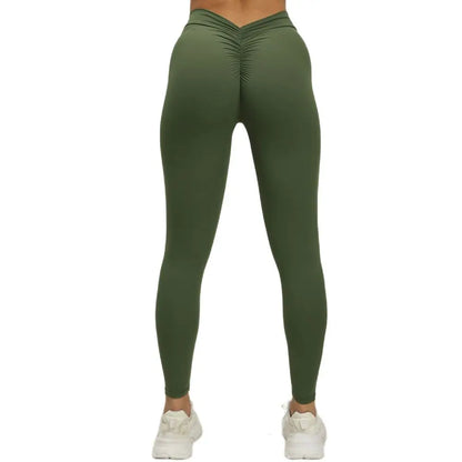 Nylon Gym Women's Pants Yoga Leggings Summer Outdoor Sports Indoor Fitness Sportswear Womens Clothing V-shaped Hip