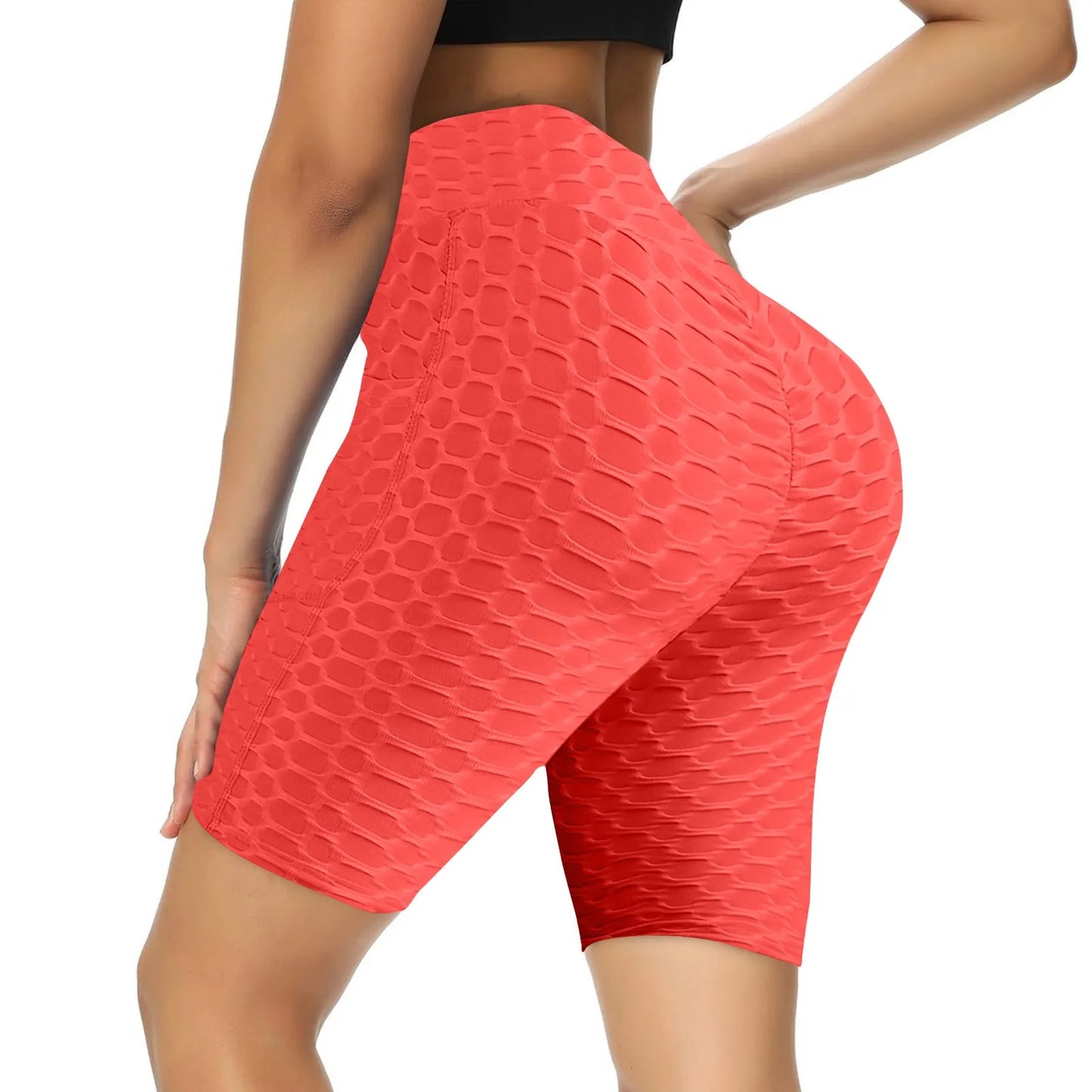 Women's Capris Yoga Fitness Peaches Buttocks Bubble Sports Leggings With Pockets Pants for Women Women’s Yoga Pants
