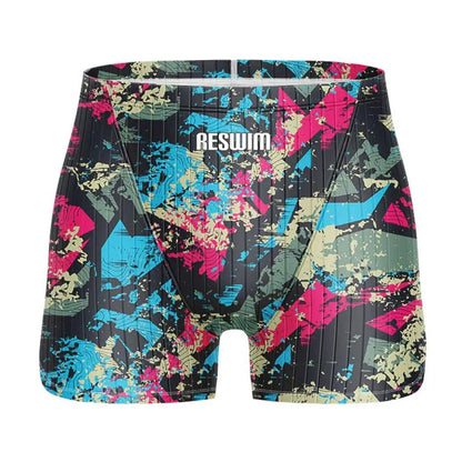 Men's Swim Jammer Swimsuit Athletic Training Racing Swimwear Swimming Trunks For Beach Tights Shorts Quick Dry Bathing Suit