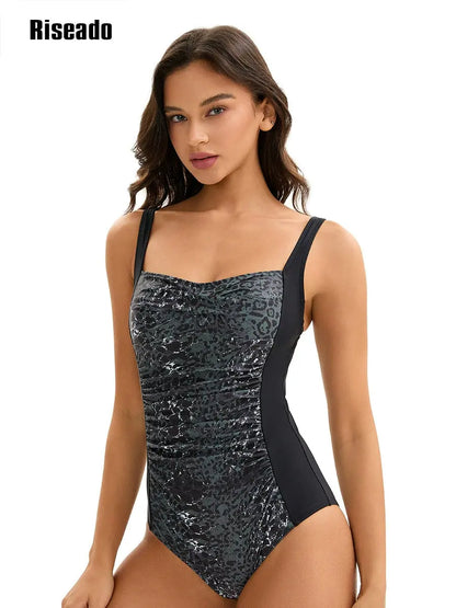 Swimsuit Female Leopard Printing1 Pieces Bathing Suit Monokini with Belly Slimming Tightening Bath Clothing