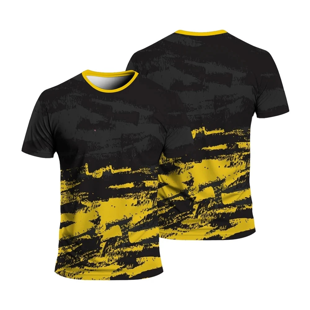 Gym T-Shirts Summer Fashion Sports Men's T-Shirt Loose Comfortable Daily Sportswear Running Man Casual Round Neck Short Sleeve