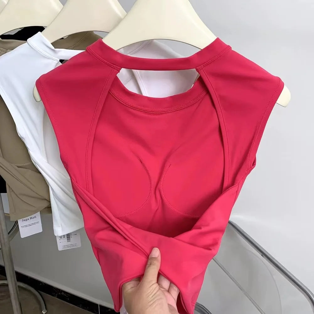 Women Running Shockproof Tank Top Gym Vest  Fitness Quick-Dry Workout Top Female Soft Sports Clothes