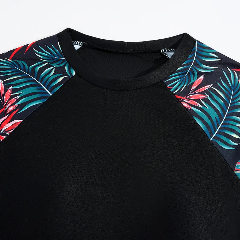 Women's Swimsuit Tankini Set Female Long Sleeves Swimwear Surfing Sports Pool Beachwear Two-Piece Bathing Suits With Shorts