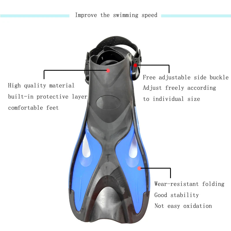 Frog Shoes Adult  Fins with Adjustable Buckles Open Heels Designed for Snorkeling Scuba  Diving