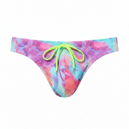 Fashion Print Swimwear Mens Swim Briefs Low Waist Men Swimming Trunk Shorts Pool Men's Bathing Suit Beach Surfing Man Swimsuit