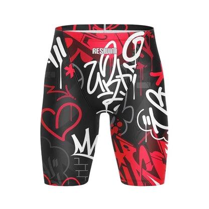 Men's Jammers Racing Swimsuit Swim Trunks Beach Tights Shorts Athletic Training Swimwear Sports Swimming Rash Guards Pants