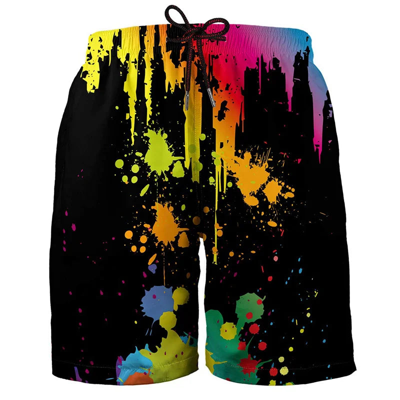 Hawaiian 3d Print Plants Beach Shorts For Men Boys Quick Dry Surf Board Shorts Bathing Suit Casual Summer Swimming Trunks