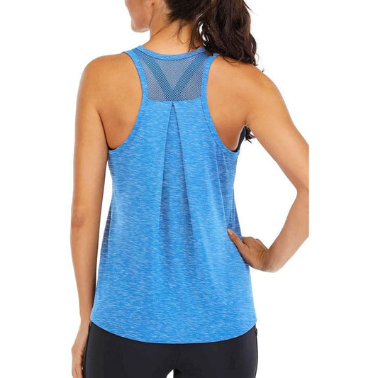 Summer Quick-dry Yoga Fitness Tank Top For Women Solid Color Soft Breathable Racerback Sleeveless Loose Fit Casual Sports Vest