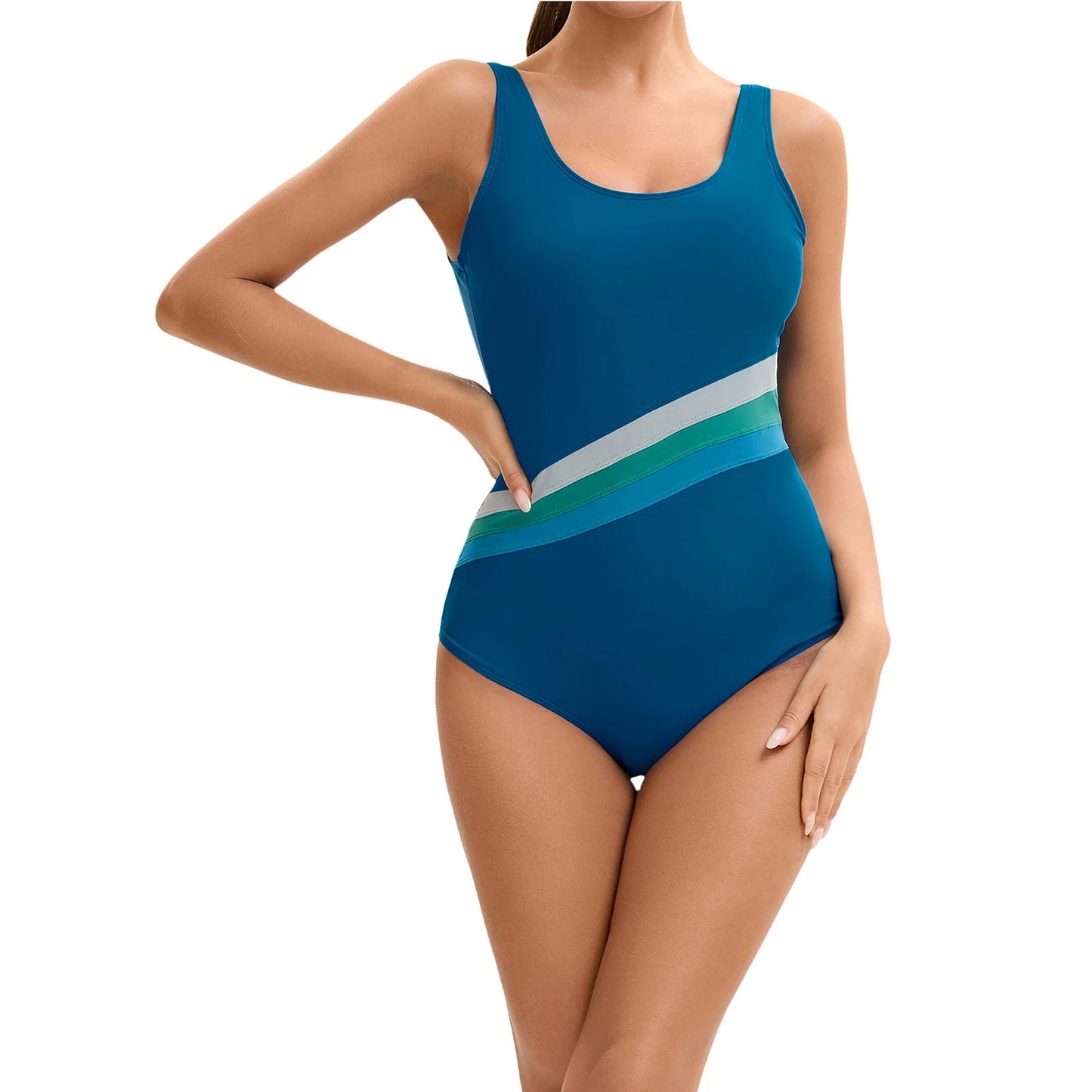 Womens Swim Leotard One Piece Athletic Swimsuit Sleeveless Open Back Swimwear Pool Beachwear Surfing Rash Guard Bathing Suit