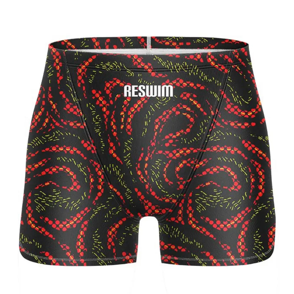 Summer Men's Swim Jammer Swimsuit Shorts Swimming Trunks Beach Tights Shorts Surfing Diving Swimwear Gym Jammers Lycra Pants