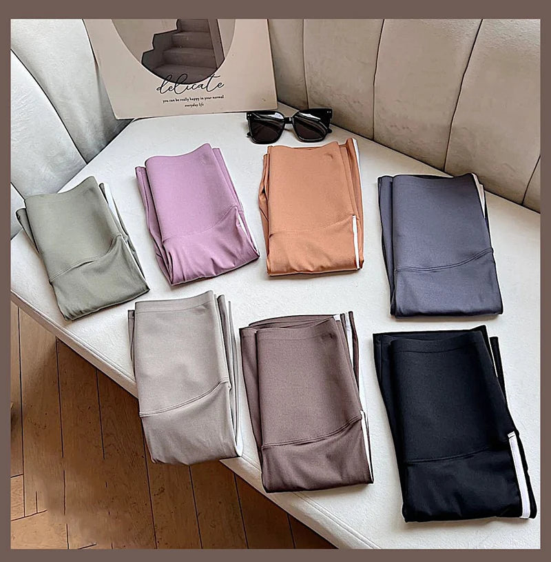 Women Shark Running Short Leggings Summer Side Stripe Sports Biker Shorts High Waist Skinny Seamless Bicycle Shorts