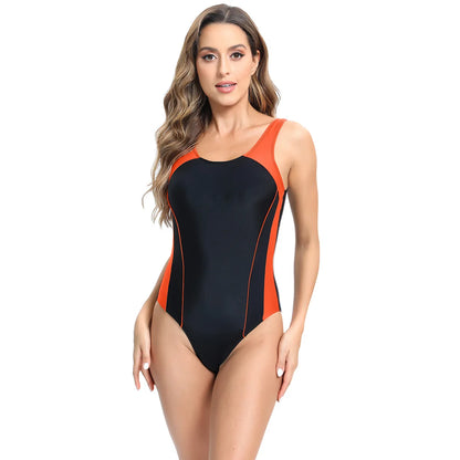 Sport Swimwear Female Summer One Piece Swimsuit Women Patchwork Monokini Bathing Suit Bodysuit Beach Wear Swim Pool