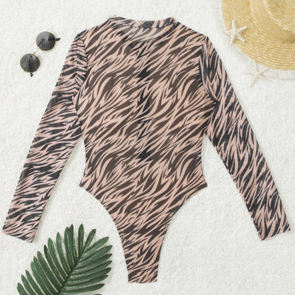 Rash Guard Women's swimsuit jumpsuit for women with zipper sun protection high elasticity suitable for swimming beach and casual use Long Sleeve Bathers