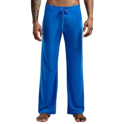 Casual Men's Yoga Drawstring Elastic Pants Sports Gym Active Wide Leg Solid Color Baggy Sweatpants Jogger Pant Trousers Clothing