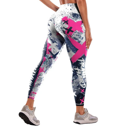 Printed Yoga Pants Women's Sports Fitness Leggings High Waist Tight Sport Pants Clothes Sport Women Fitness Push Up