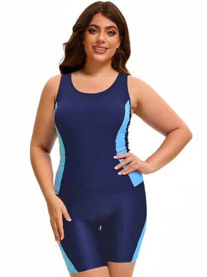 Plus Size  Swimsuit Women's Push Up Large Size Swimsuit Big Size Tummy Control Swimwear Boy Leg