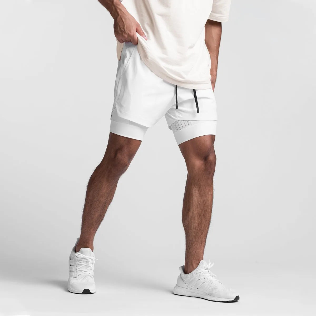 Running Shorts Male Gym Men's Shorts Crossfit 2 IN 1 Sport Shorts Homme Fitness Basketball Jogging Bodybuilding Short Pants