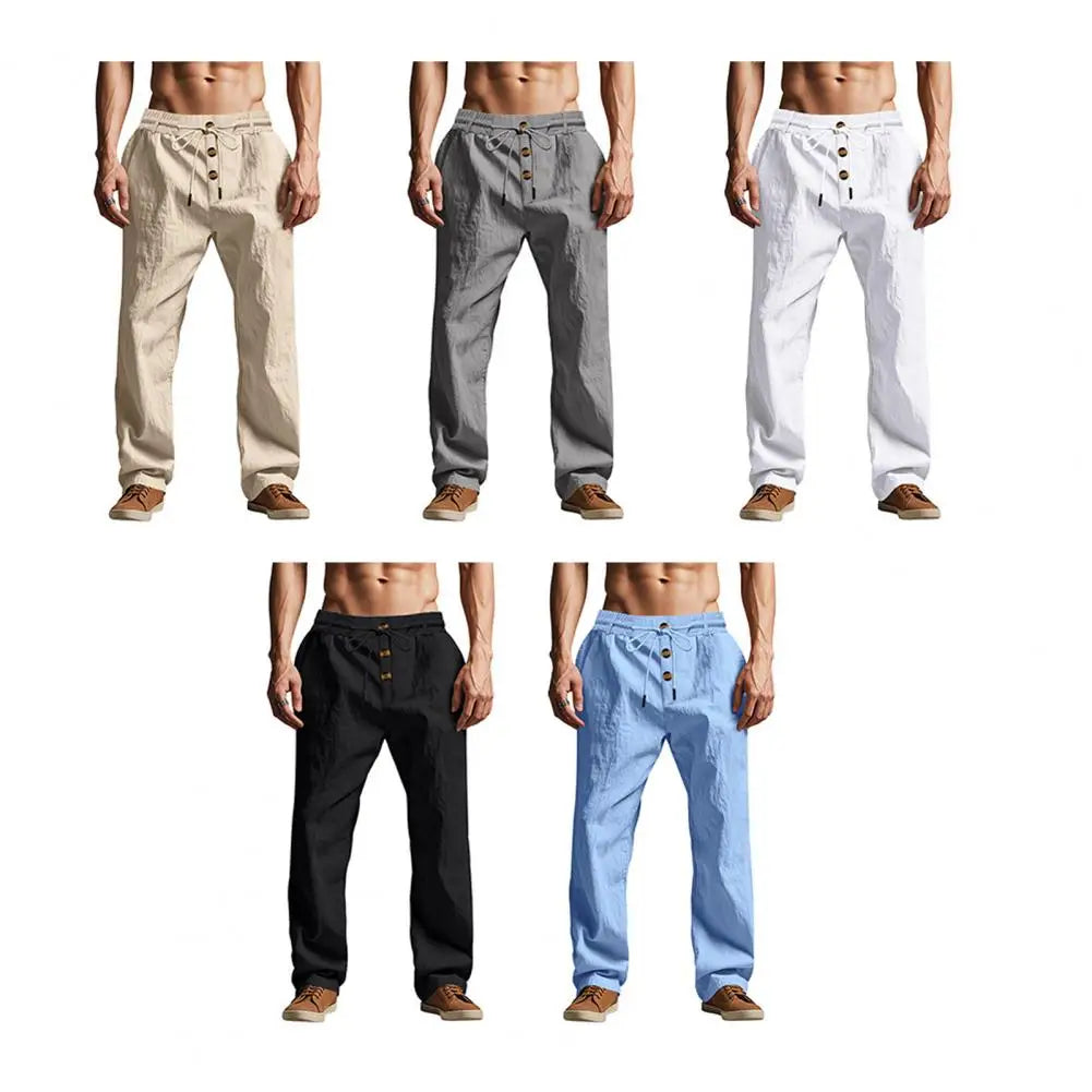 Business Casual Men Slim Pants Spring Summer Korean Streetwear Fashion Male Clothes Basic Sports Straight Trousers