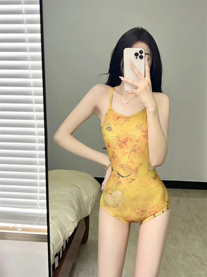 Professional Racing Swimsuit Hot Sale Of The Season Model Sensual Triangle One-Piece for Women Thermal Spa Beach Swimming Pool