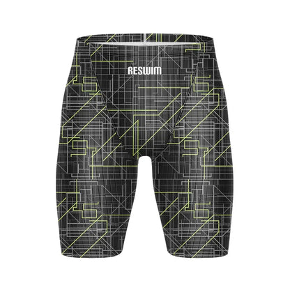 Summer Men's Beach Swimming Trunks Pro Swim Jammer Endurance Athletic Training Swimsuit Shorts Swimwear Jammer Tights Surf Pants